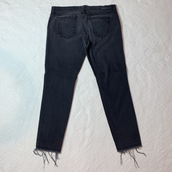 Current/Elliott The Seamed Easy Stiletto Skinny Jeans, Charcoal Gray/Black, 28 - Picture 6 of 16